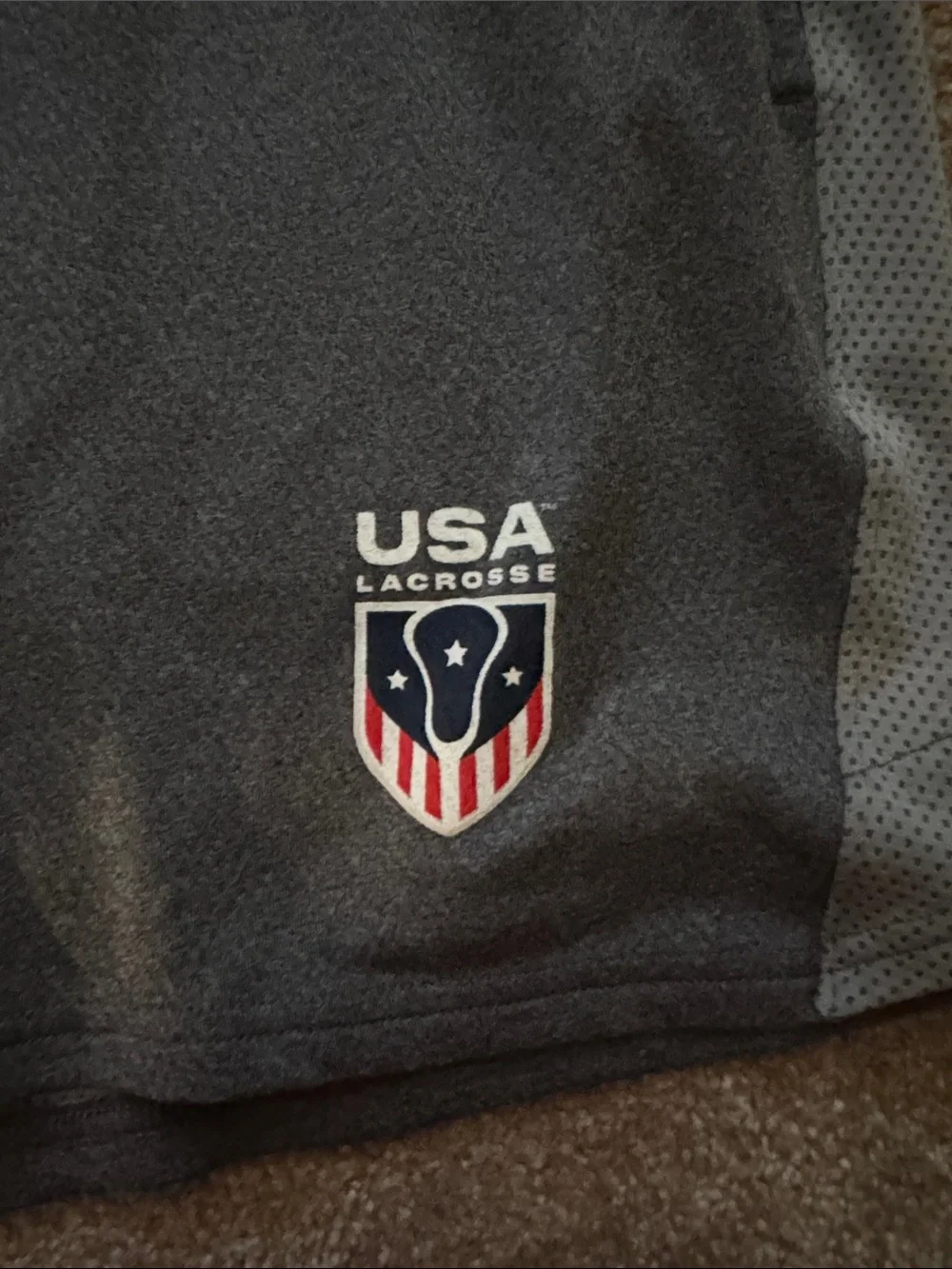 New Balance Men's Dark Gray USA Lacrosse Athletic Shorts